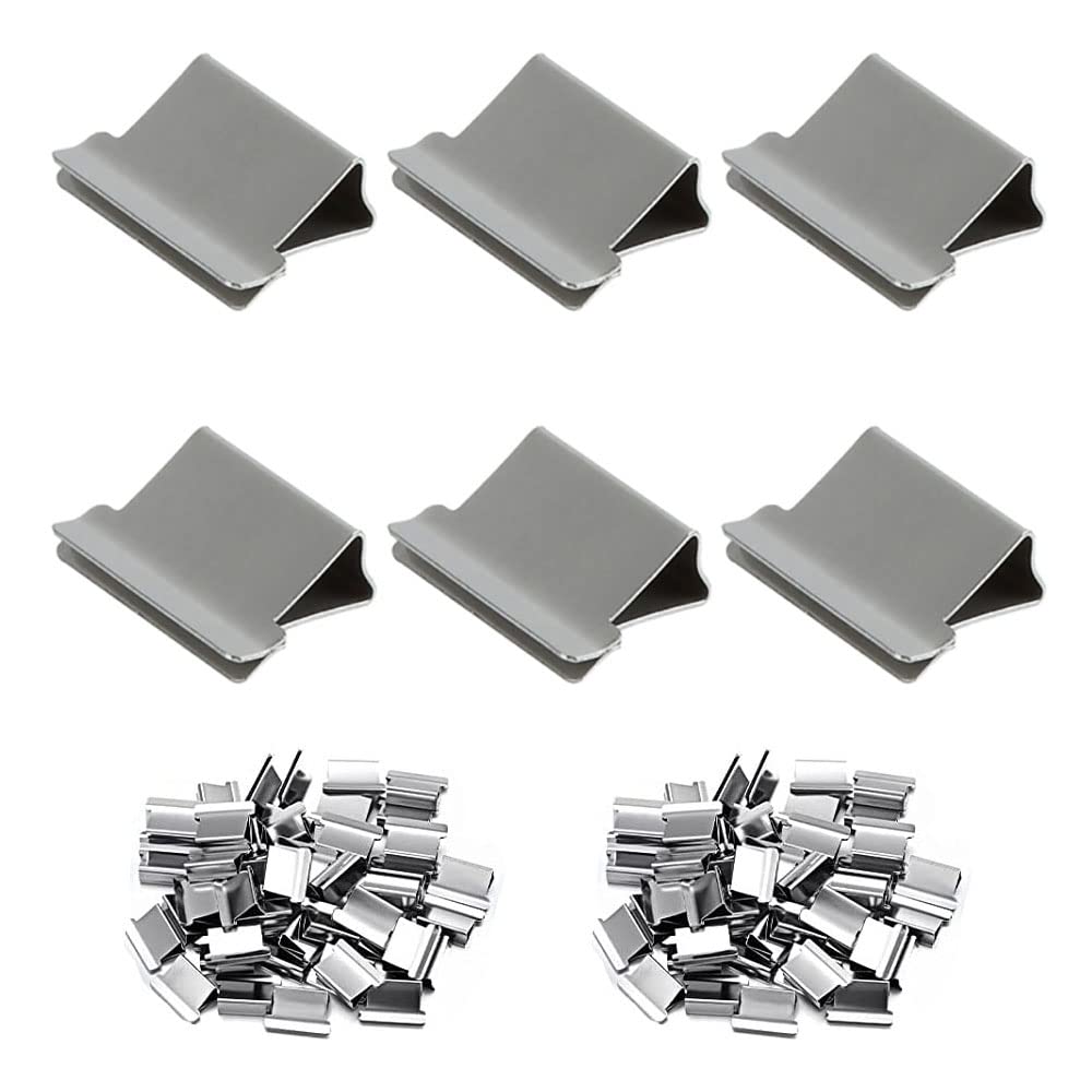 Terrysun 100 Silver Metal Refill Clips, Refill Clips Paper Clam Clip Work With Portable Paper Clam Clip Dispenser, Suitable For